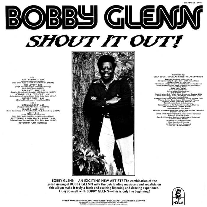 Bobby Glenn - Shout It Out back6