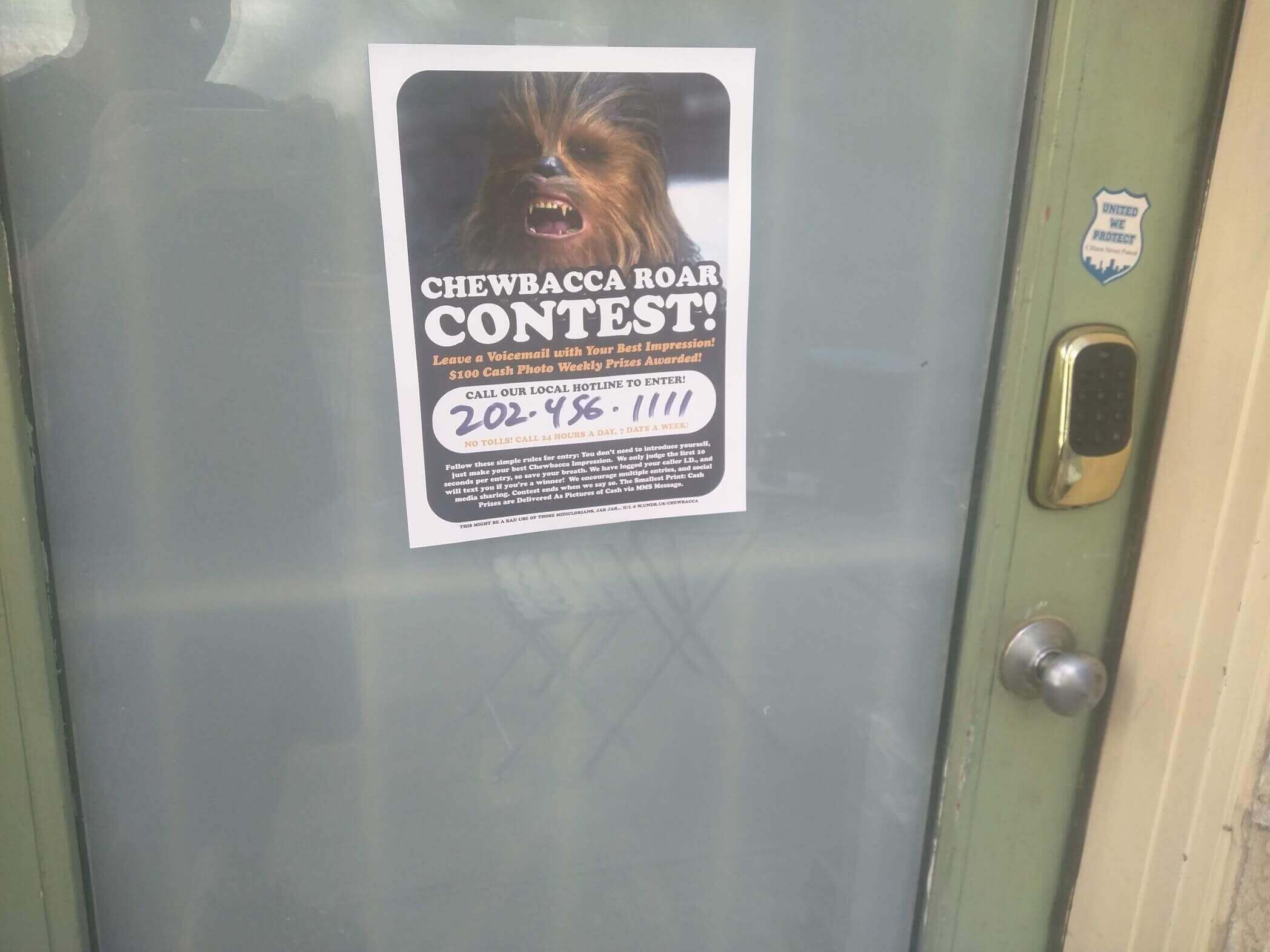 Chewbacca Roar Prank Phone Contest Blank